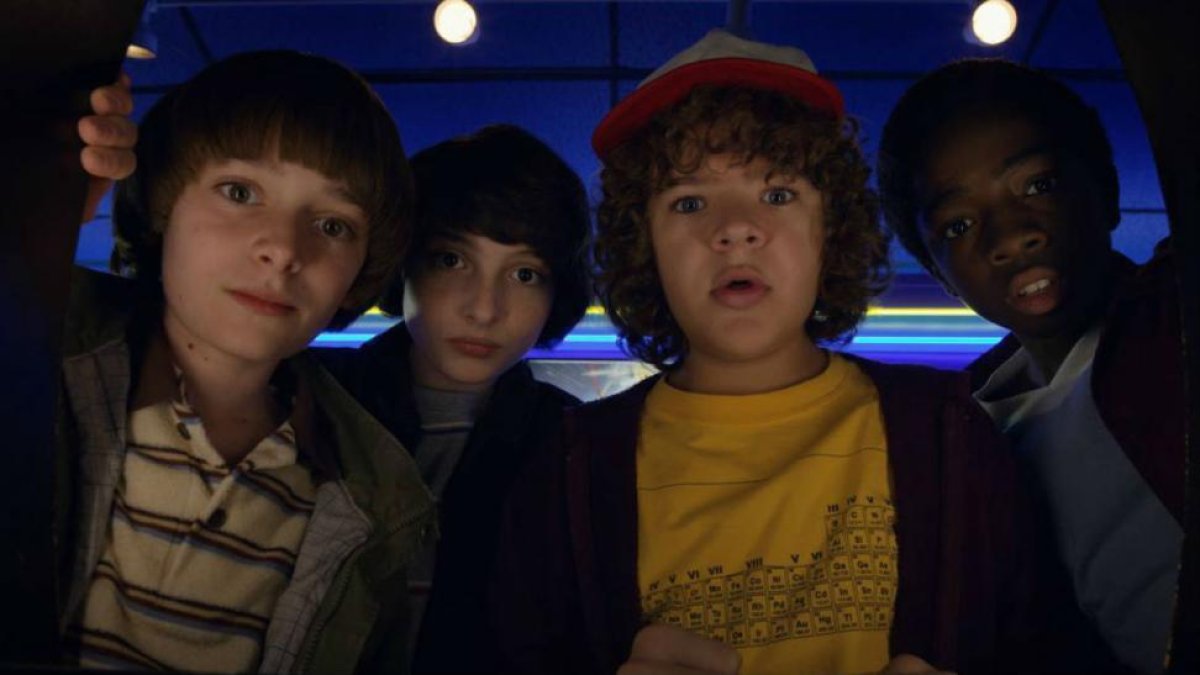 De izquierda a derecha, Will (Noah Schnapp), Mike (Finn Wolfhard), Dustin (Gatten Matarazzo) y Lucas (Caleb McLaughlin).-/ NETFLIX