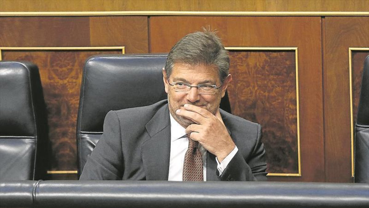 Rafael Catalá, durante un debate en el Congreso.-EL PERIÓDICO / ARCHIVO