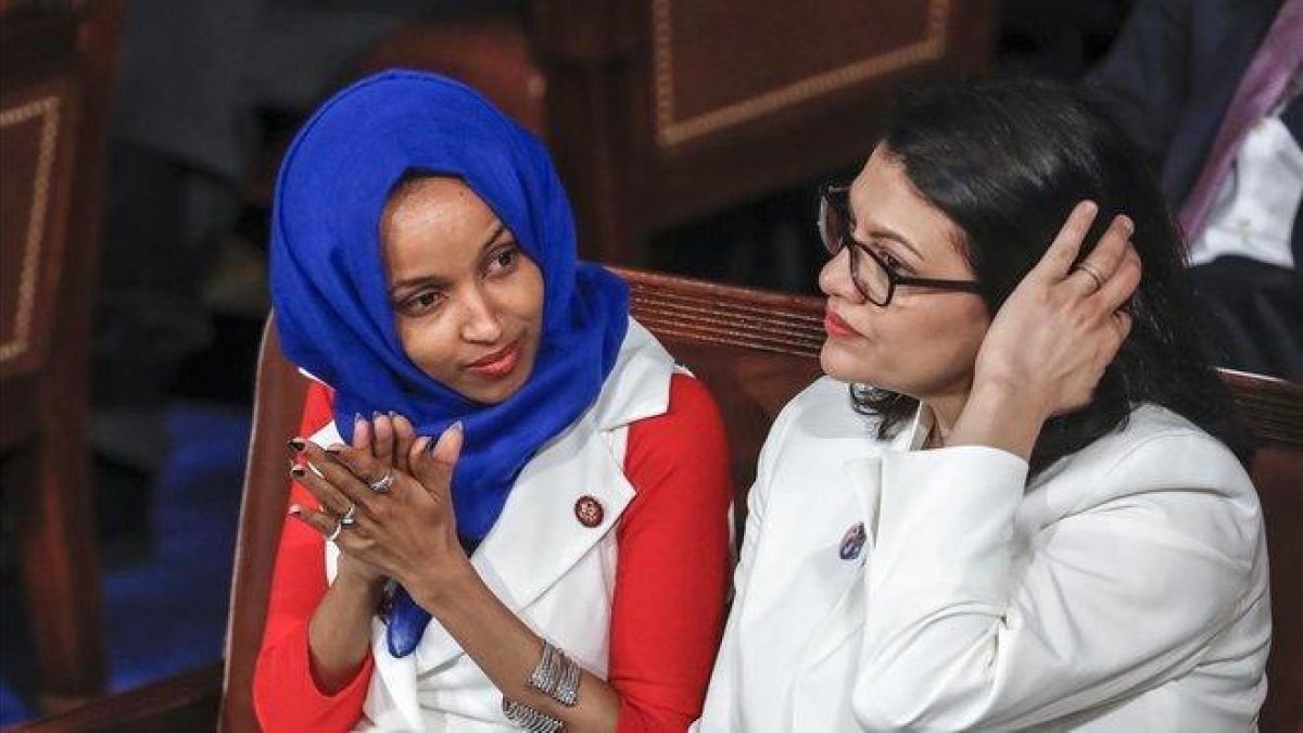 Ilhan Omar y Rashida Tlaib en el Congreso de EEUU.-AP / J. SCOTT APPLEWHITE