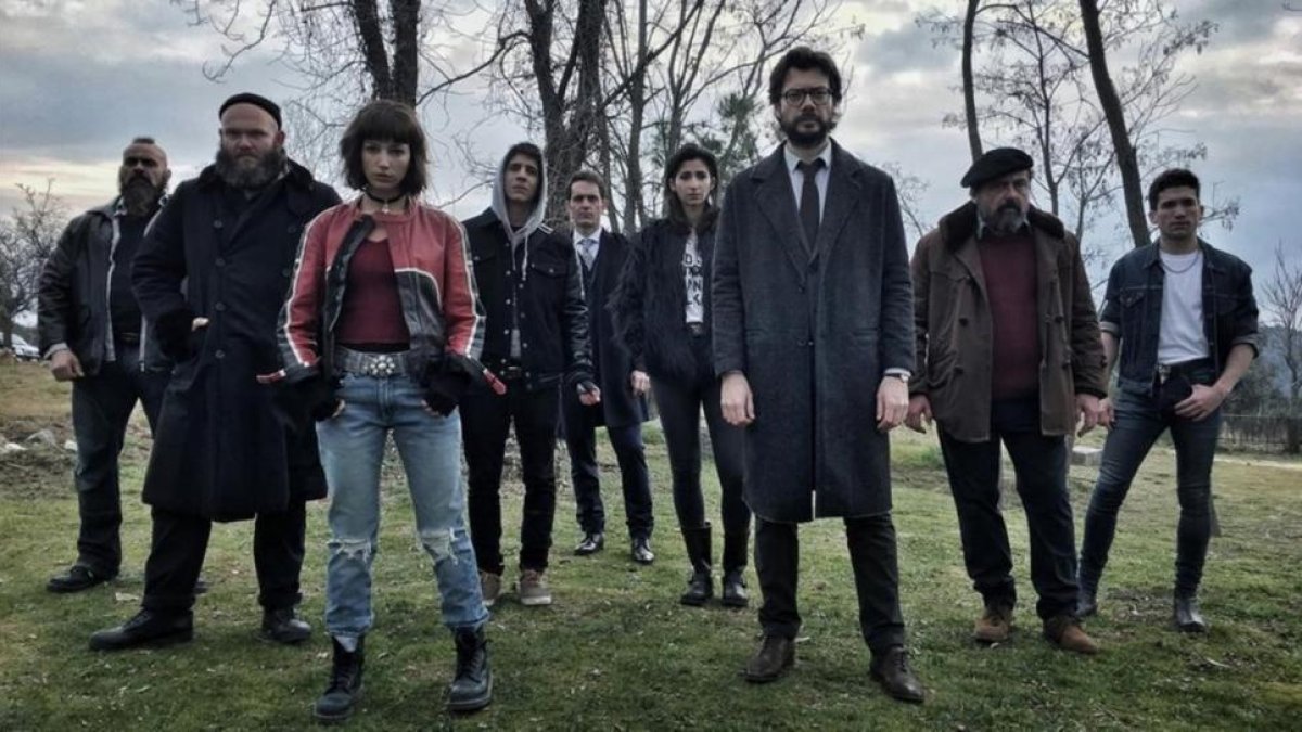 El reparto de 'La casa de papel' al completo.-ATRESMEDIA