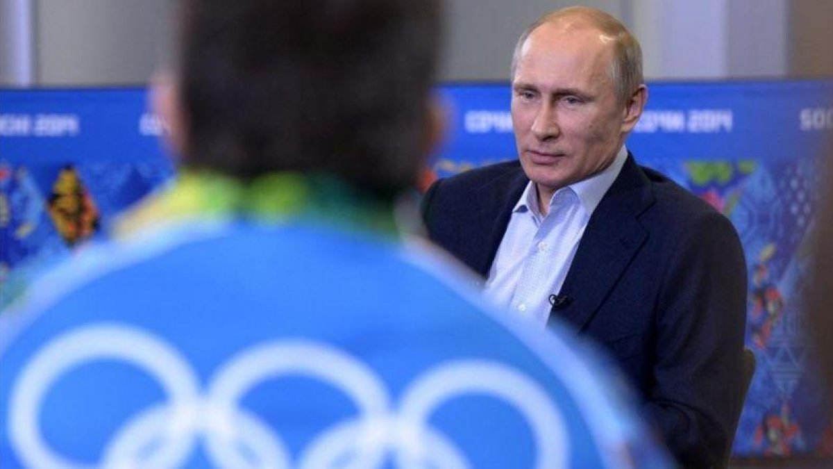 Vladímir Putin, en una conferencia durante los Juegos de Invierno de Sochi.-ALEXEI NIKOLSKY