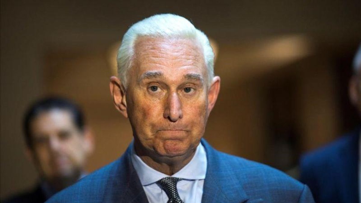 Roger Stone excolaborador del presidente estadounidense Donald Trump.-JIM LO SCALZO (EFE)