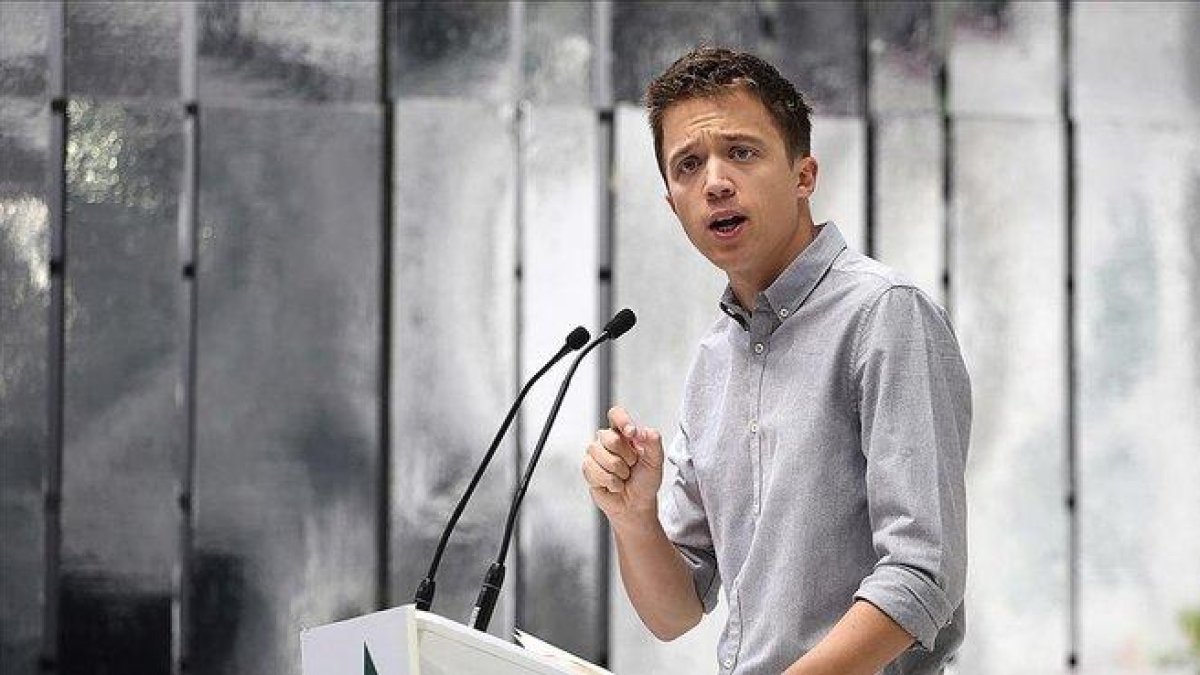 El candidato de Más País, Íñigo Errejón, en el acto de presentanción de sus listas el pasado martes-