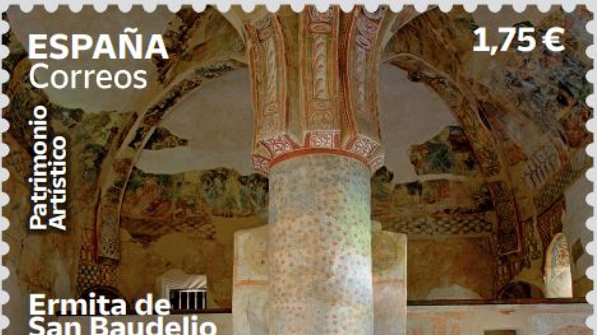 El sello de Correos con la Ermita de San Baudelio.