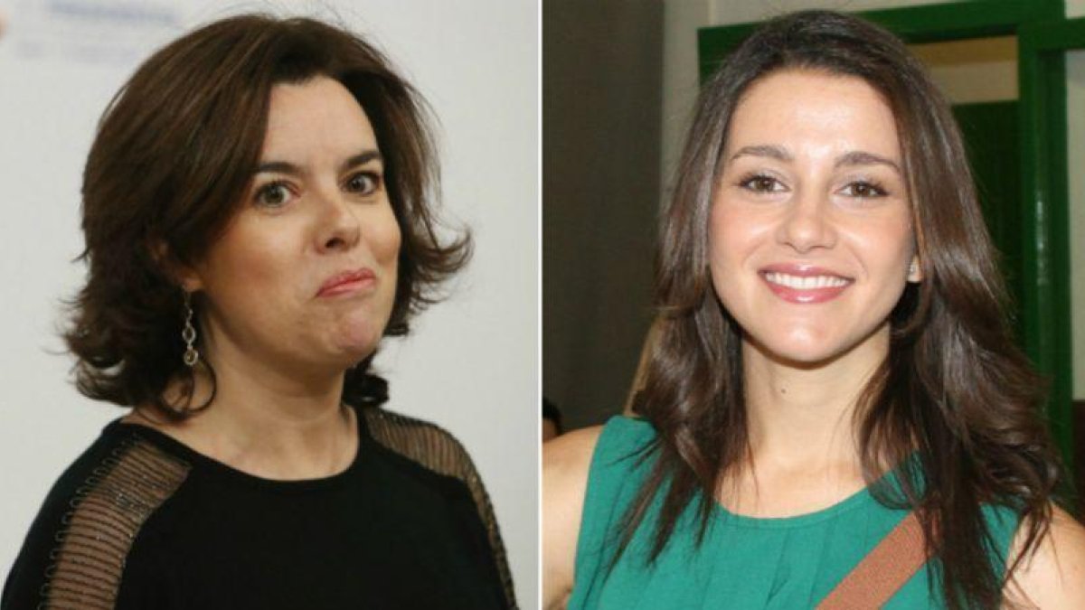 Soraya Sáenz de Santamaría e Inés Arrimadas.-