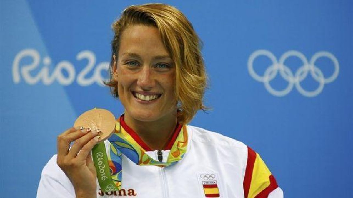 Mireia Belmonte en los Juegos de Río.-EFE