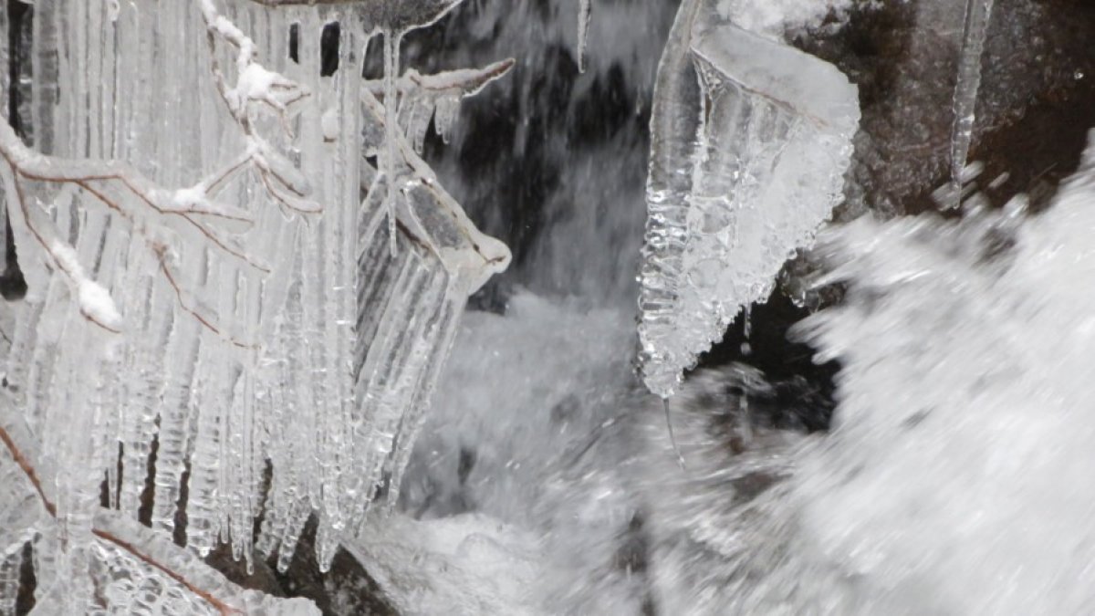 Hielo captado este fin de semana. AGUSTÍN SANDOVAL