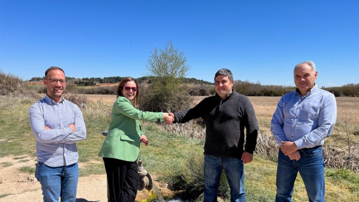 Responsables de la empresa, Invest Soria y del Ayuntamiento de Matamala. HDS