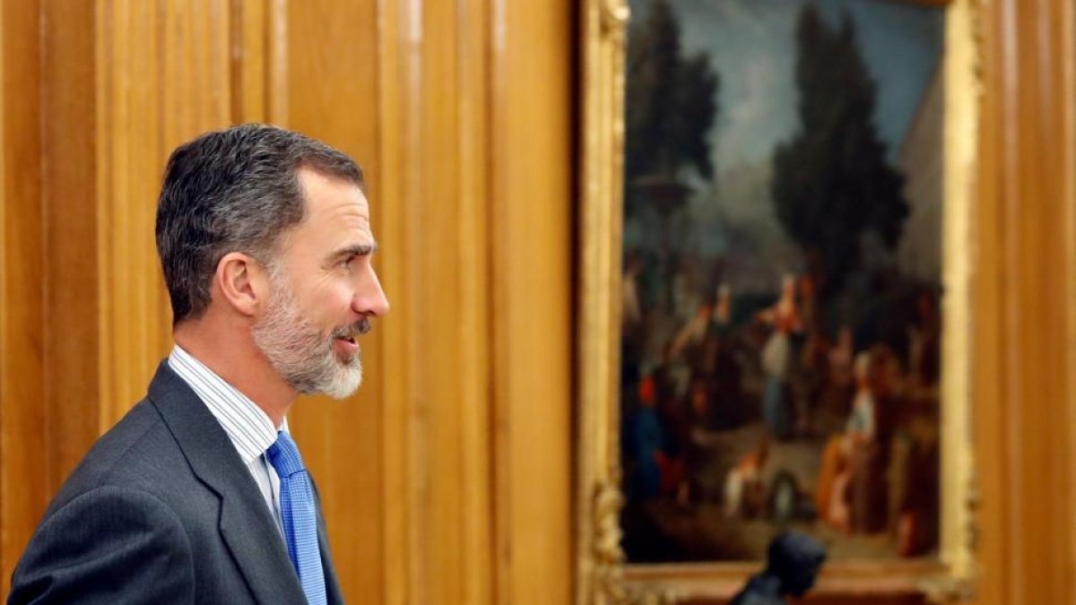 El rey Felipe VI, este lunes.-EFE
