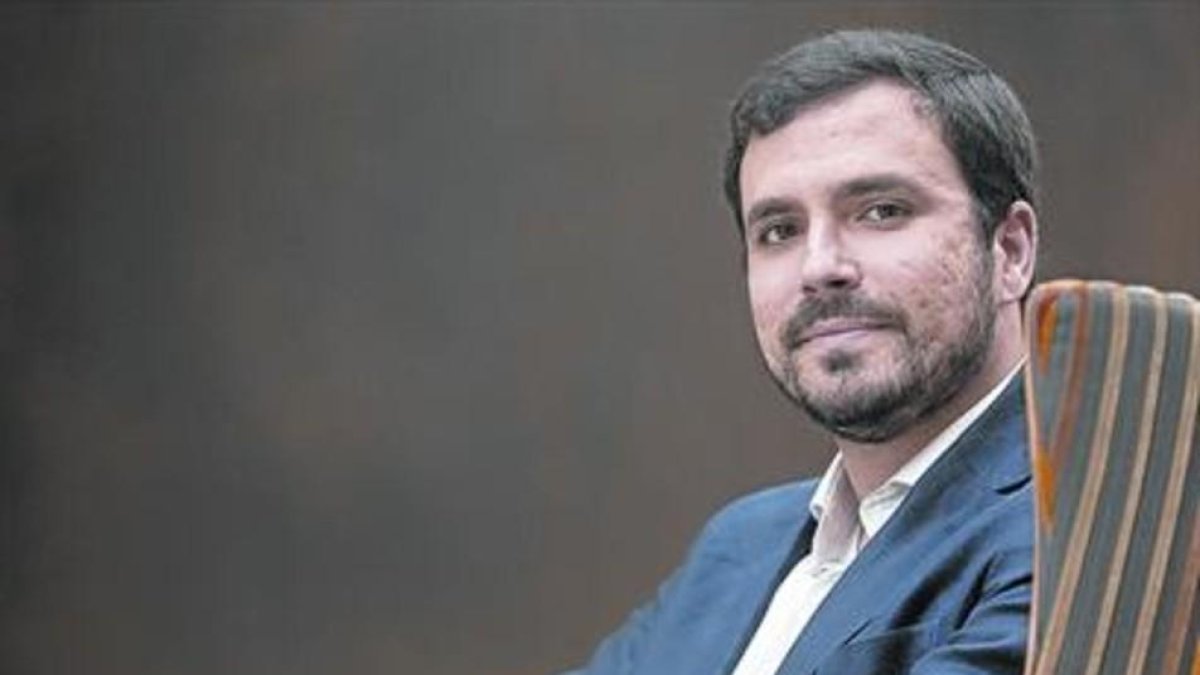 Alberto Garzón, en el Congreso de los Diputados, el pasado martes.-JUAN MANUEL PRATS
