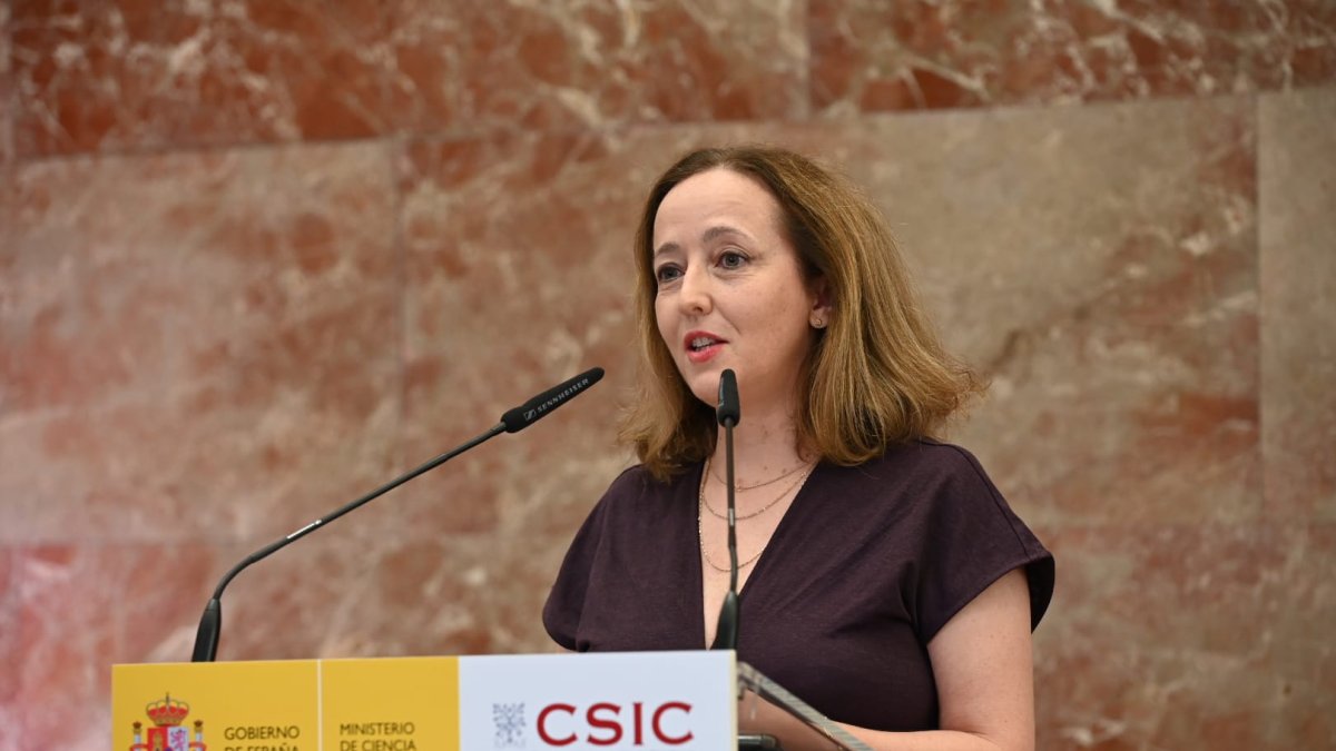 Eloísa del Pino tras su toma de posesión. HDS