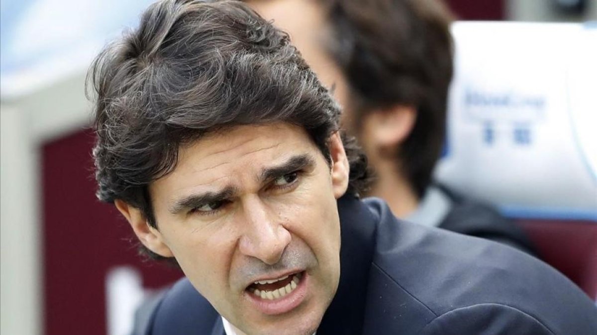 Aitor Karanka durante un partido contra el West Ham.-AP / FRANK AUGSTEIN
