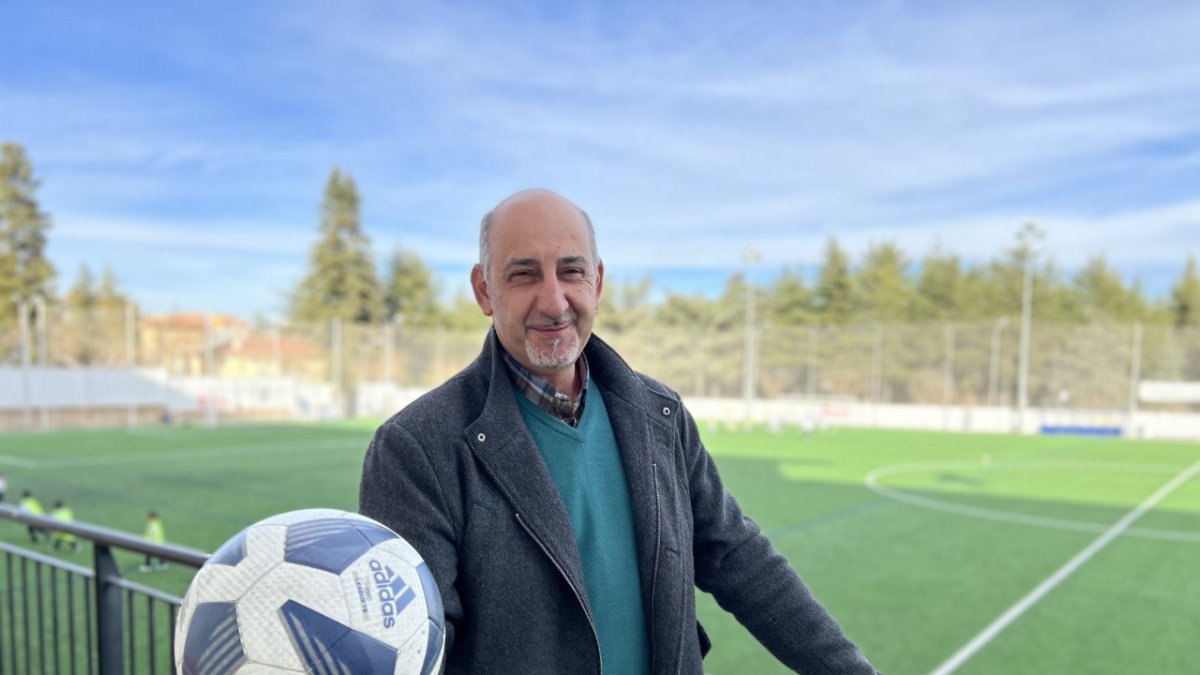 Gustavo Marín, en uno de los partidos de la Copa Diputación. HDS