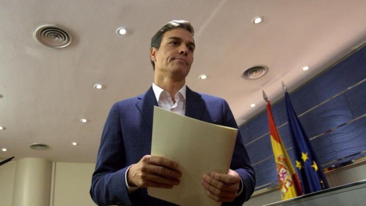 Sánchez, el pasado 29 de octubre, cuando anunció su renuncia al escaño en el Congreso.-DAVID CASTRO