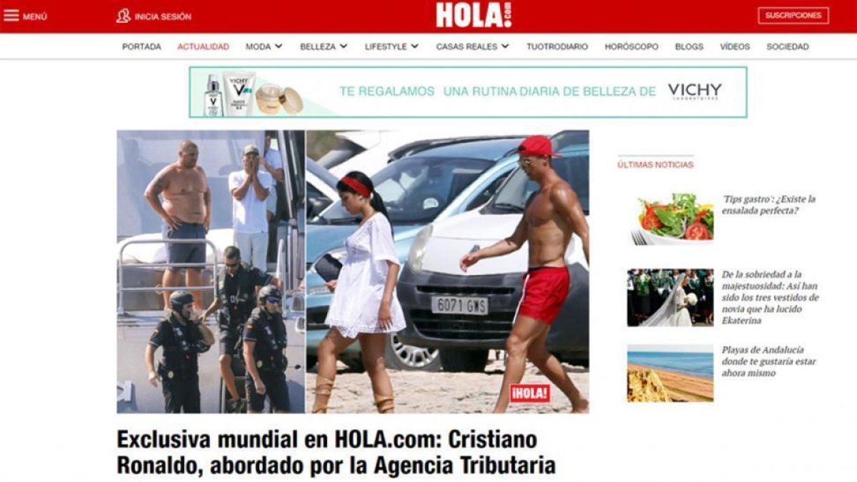 Hacienda aborda a Cristiano en Formentera-HOLA