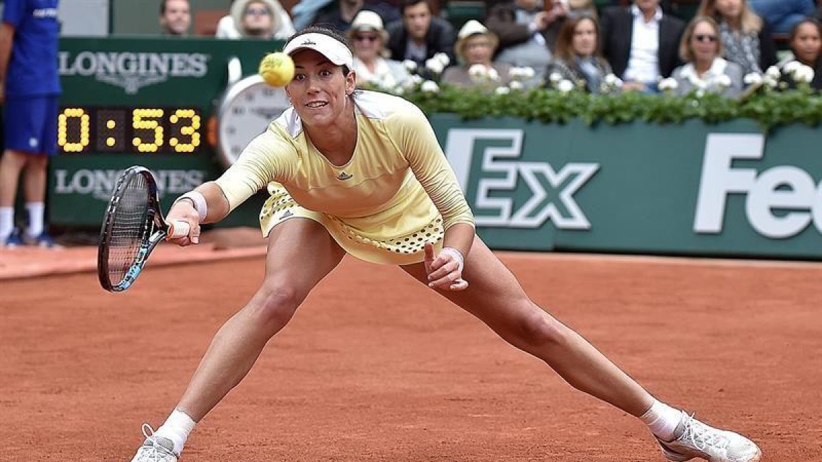 Muguruza durante la final.-EFE