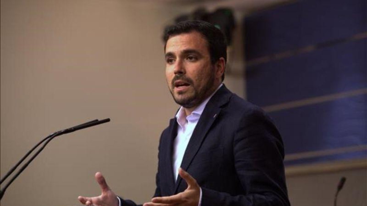 El líder de IU, Alberto Garzón.-EL PERIÓDICO