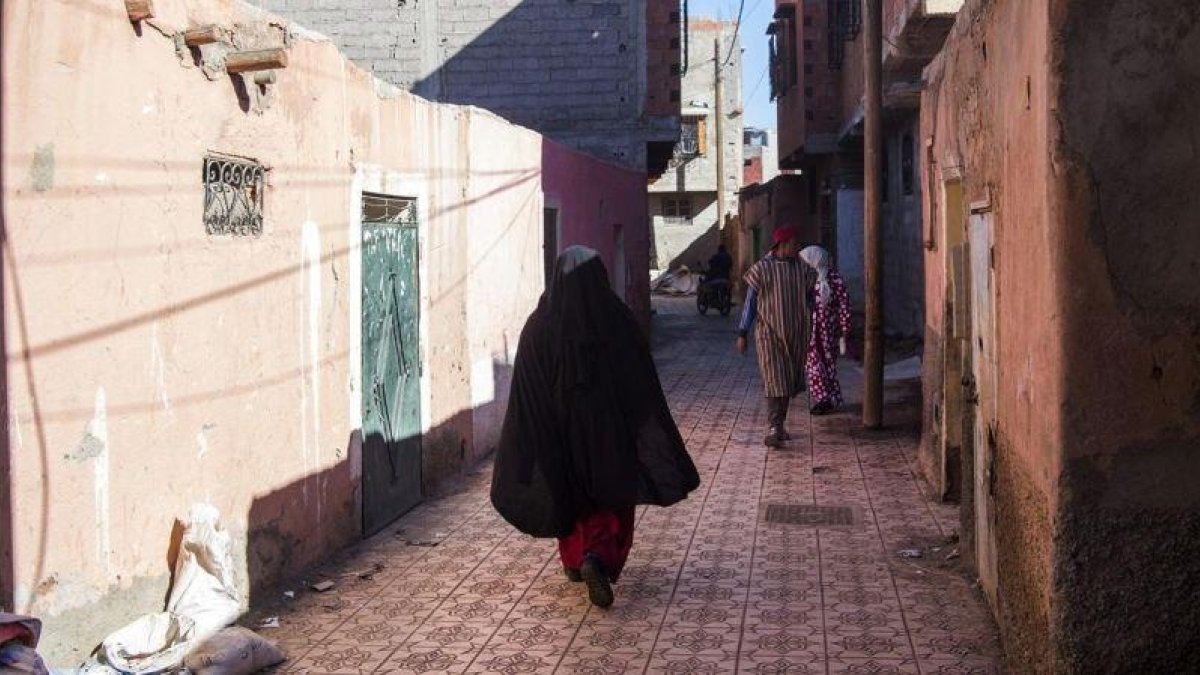 Imagen del barrio de Azzouzzia, Marrakech, de dónde provenían los presuntos asesinos de las dos turistas escandinavas.-FADEL SENNA (AFP)