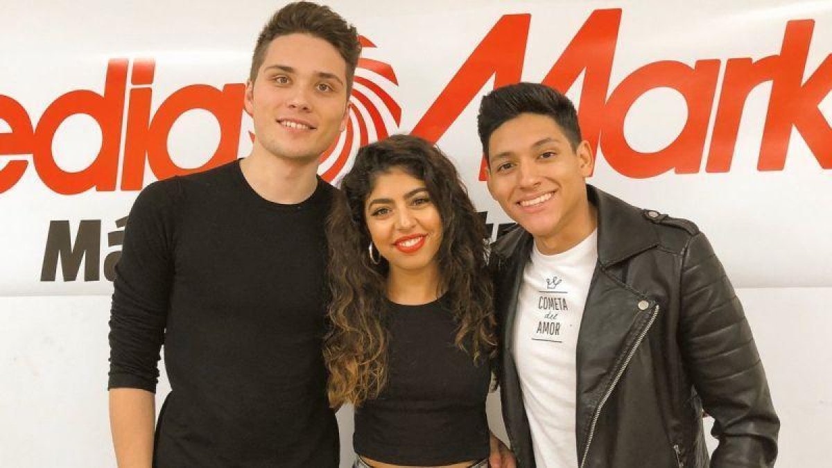 Damion, África y Alfonso han firmado discos en Málaga.-TWITTER