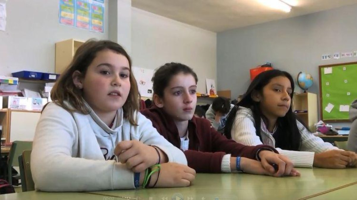 Alumnos del colegio de Pozuelo de Alarcón.-