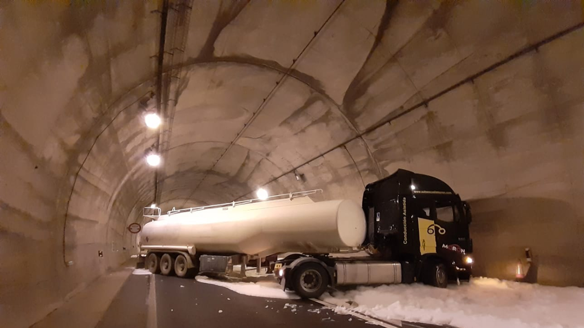 Simulacro de accidente en el túnel de Piqueras. HDS