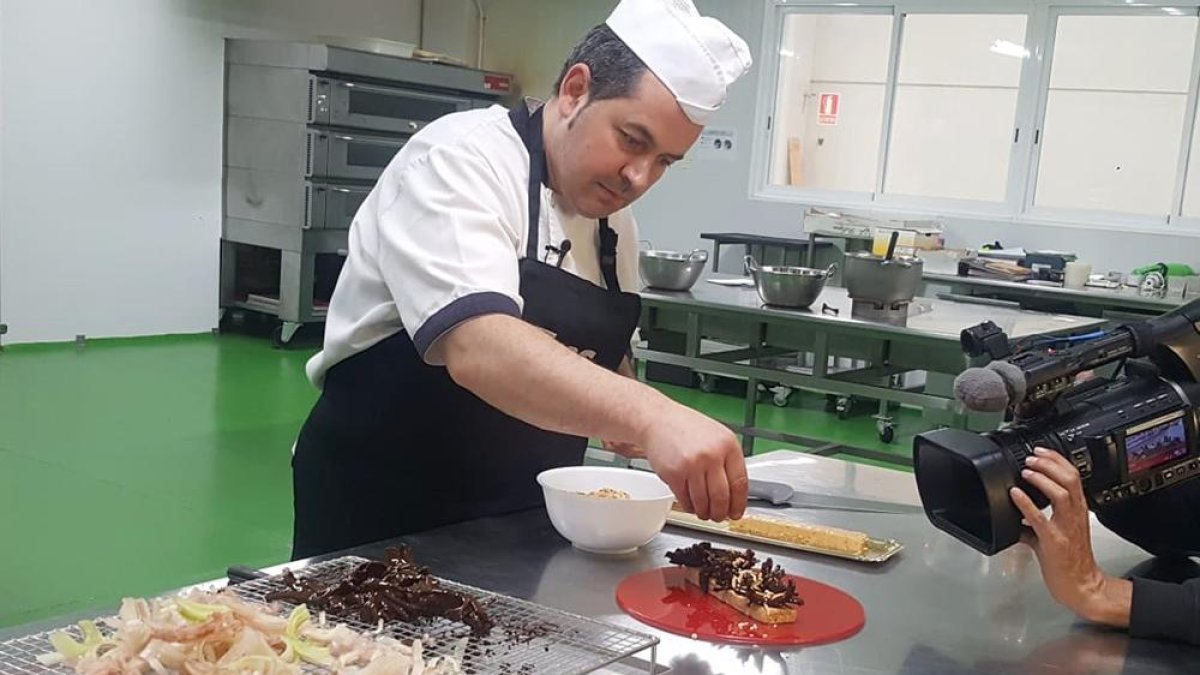 Juan Carlos Lavilla, de Tres Chocolates, durante la grabación del programa-HDS