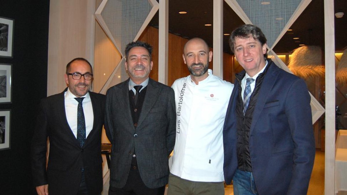 Luis Rey, Javier Friera, Luis Bartolomé y Carlos Martínez, ayer en la presentación de las jornadas en el hotel NH de Madrid.-HDS