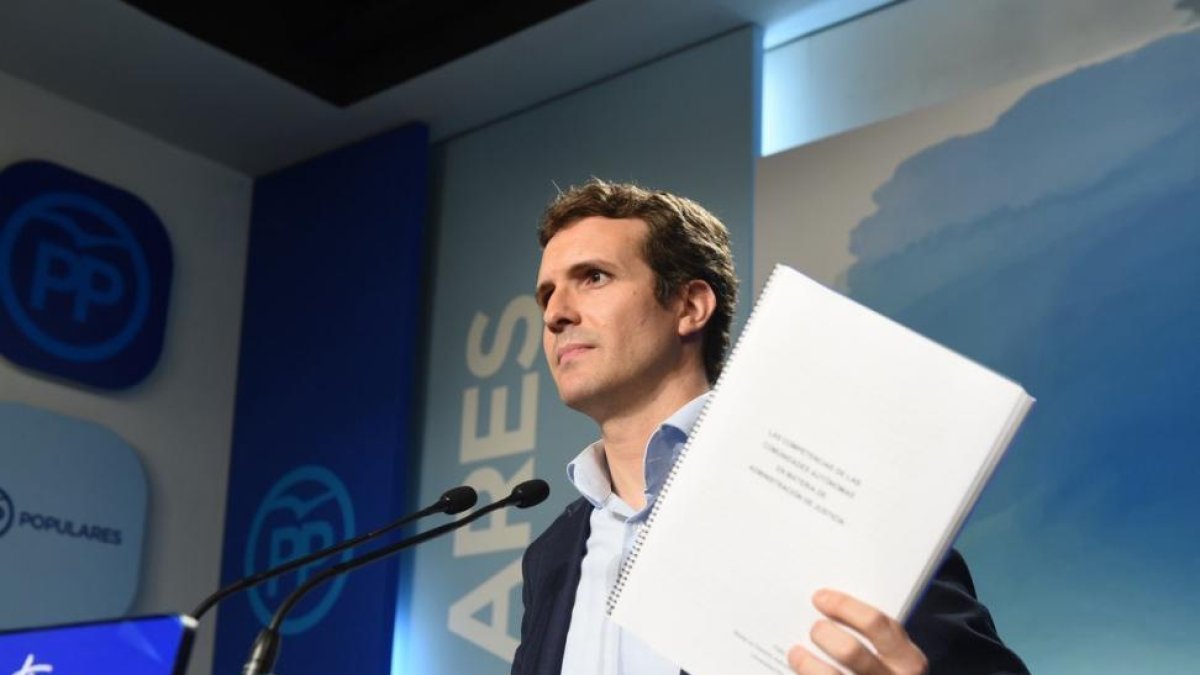 El vicesecretario de comunicación del PP, Pablo Casado, en una foto de archivo.-FERNANDO VILLAR (EFE)