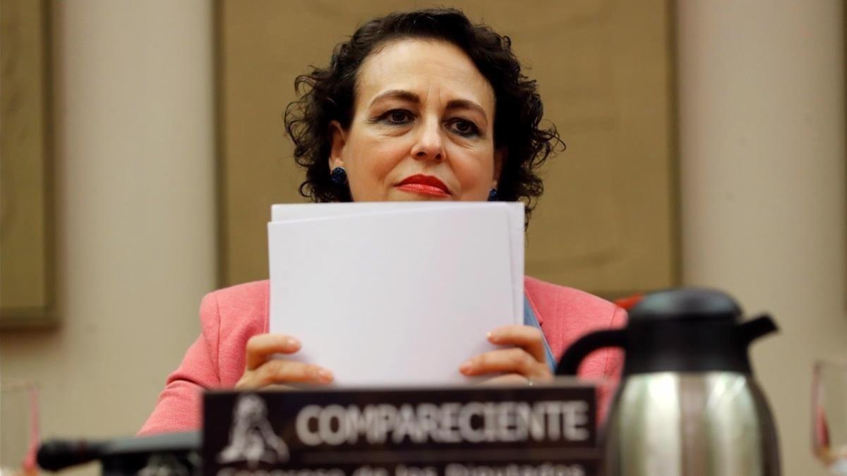 La ministra de Trabajo, Magdalena Valerio, en el Congreso de los Diputados.-EFE