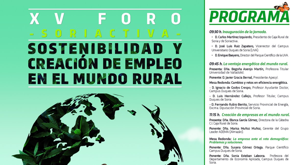 Cartel de la decimoquinta edición del Foro Soriactiva. HDS