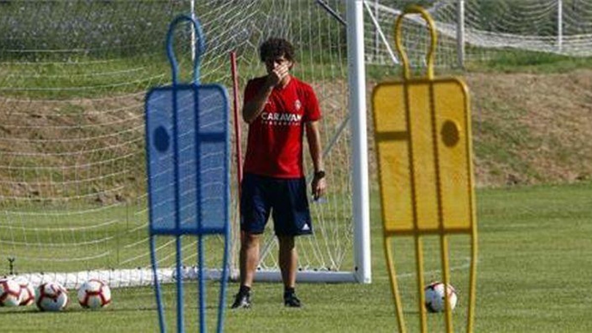 Idiakez, en un entrenamiento de esta semana en Boltaña-JAIME GALINDO