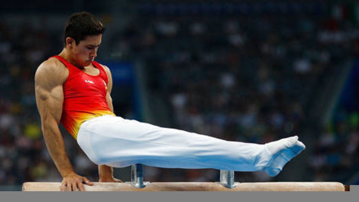 El gimnasta soriano Sergio Muñoz. -