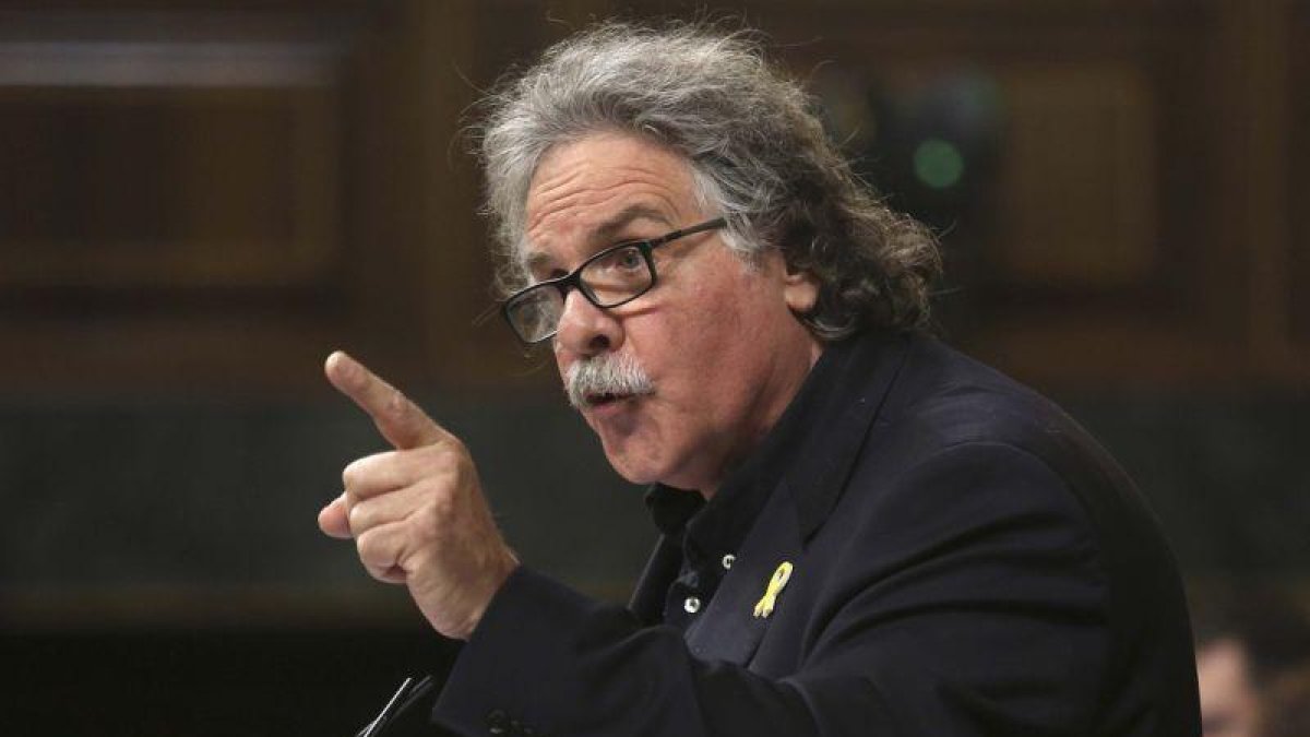 Joan Tardà, durante un pleno del Congreso.-DAVID CASTRO