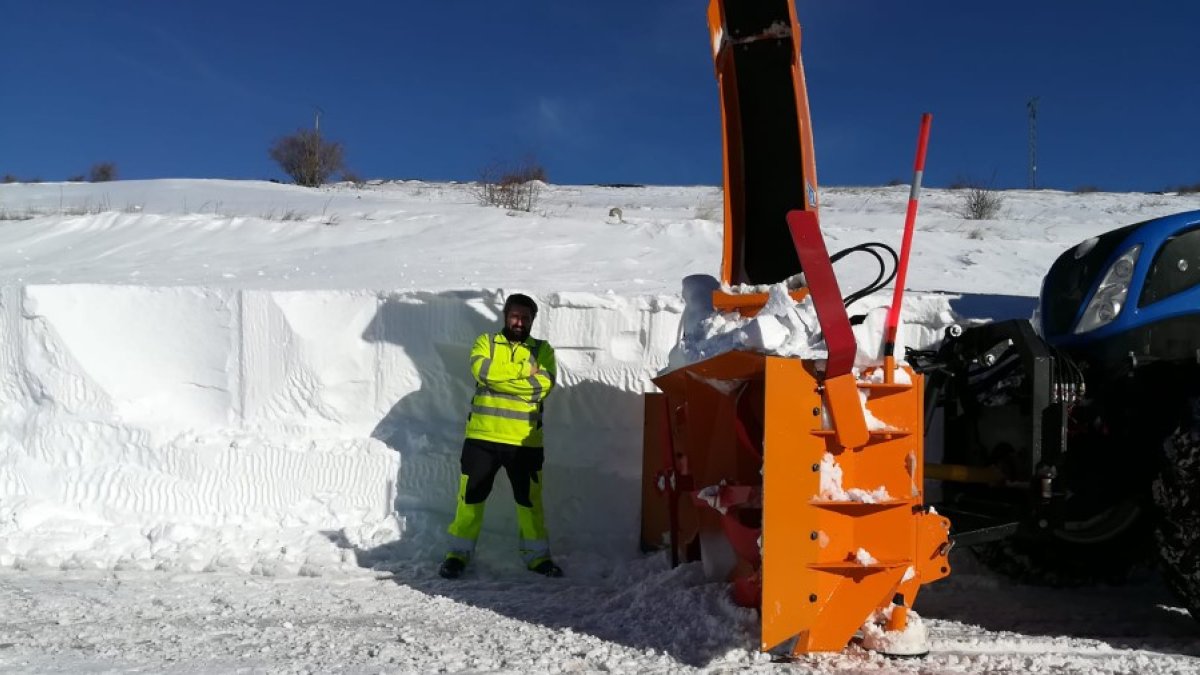 Las nevadas del temporal Filomena alcanzaron espesores notables. HDS