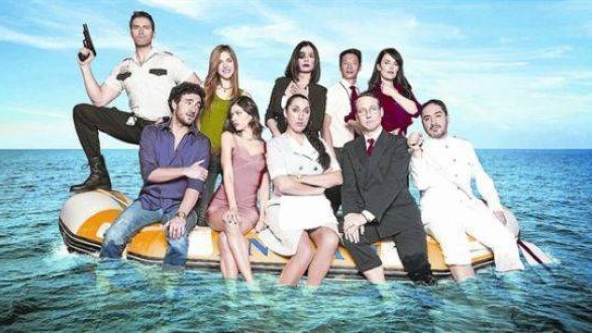 Los principales personajes de la comedia de Tele 5 'Anclados'.-