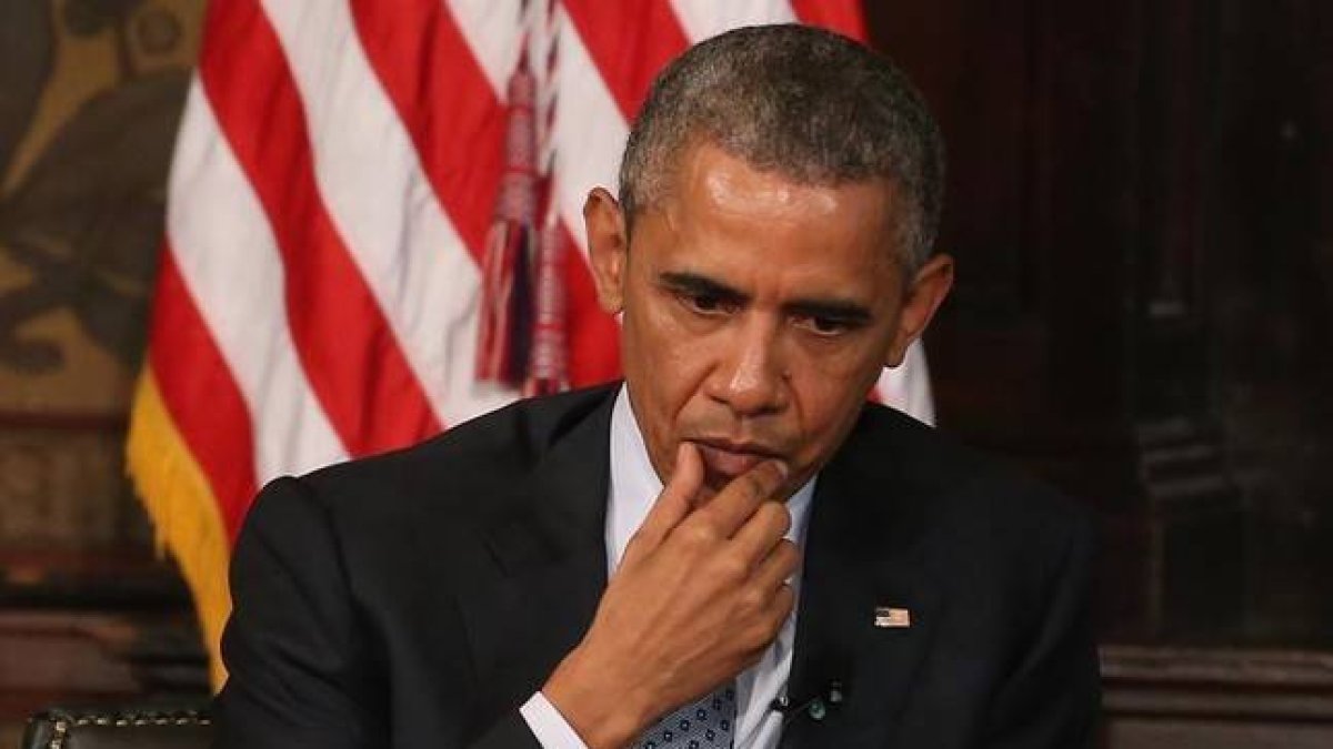El presidente Obama participa en una conferencia sobre la pobreza en la Universidad de Georgetown.-Foto: MARK WILSON / AFP