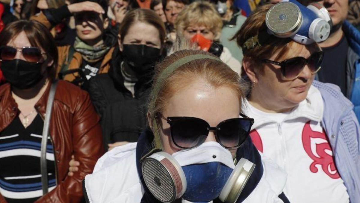 Protesta en Volokolamsk.-TASS / ARTYOM GEODAKYAN
