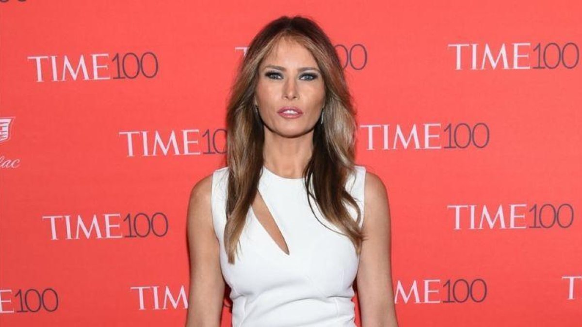 Melania Trump posando en el photocall de la gala TIME en 2016.-EVAN AGOSTINI