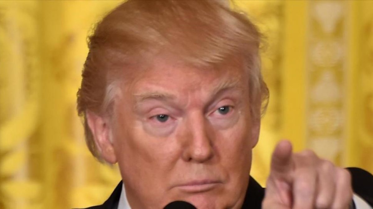 Trump da la palabra durante la rueda de prensa.-NICHOLAS KAMM