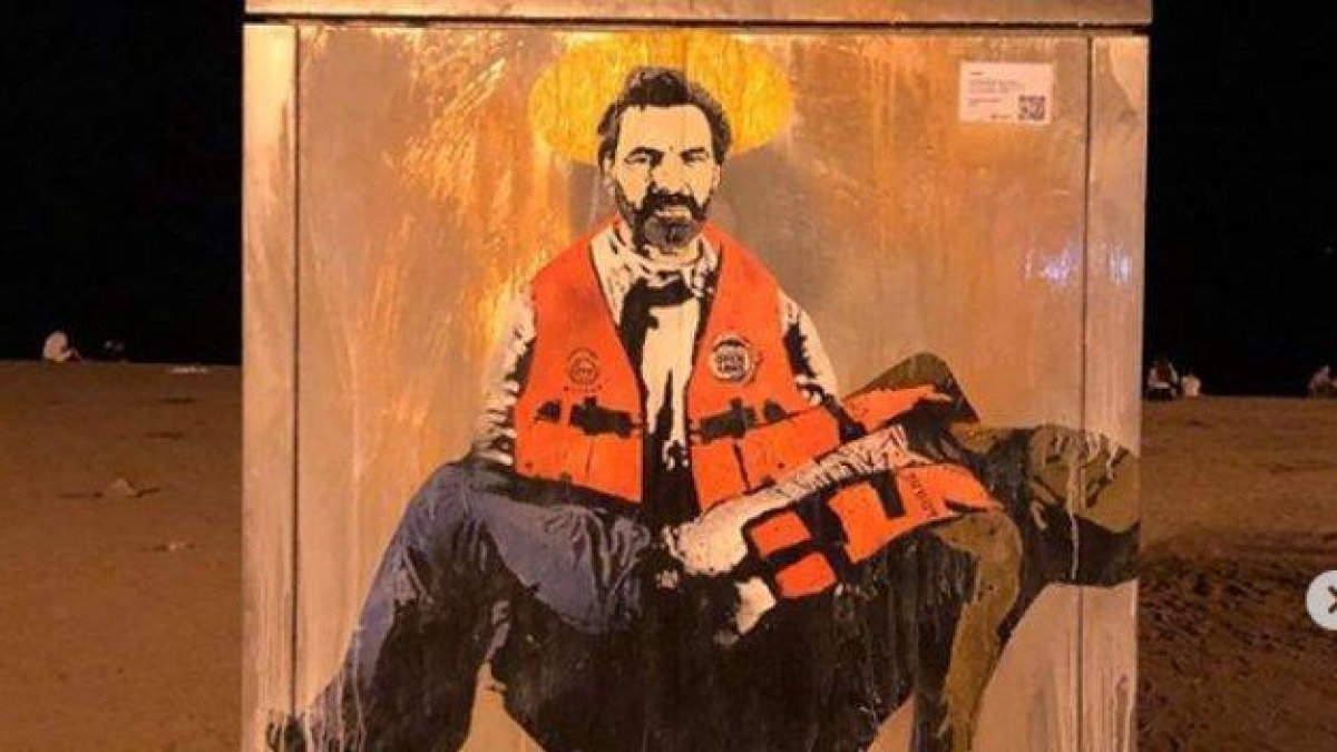 TVBoy retrata a Óscar Camps, director de ’Open Arms’.-TVBOY / INSTAGRAM