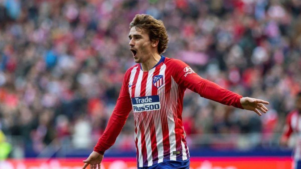 Griezmann celebra el primer gol del Atlético ante el Getafe.-EFE