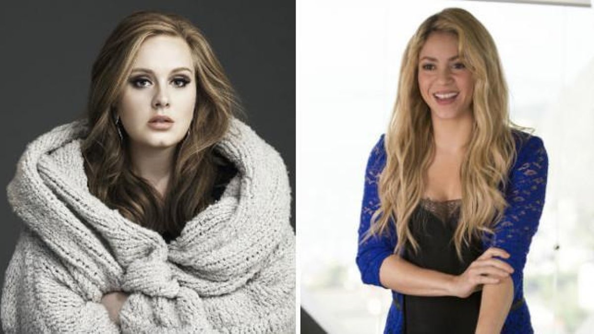 Adele y Shakira.-