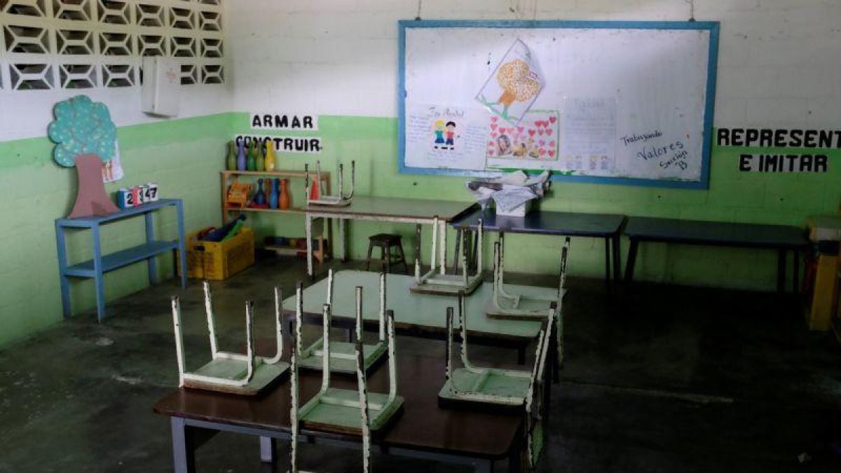 Aula vacía en Venezuela.-MARCO BELLO (REUTERS)