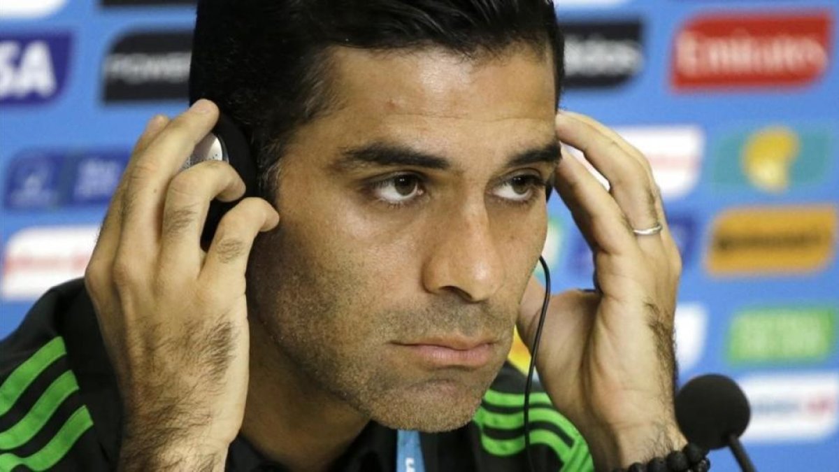 Rafa Márquez, en una conferencia de prensa durante el Mundial de Brasil-2014-AP