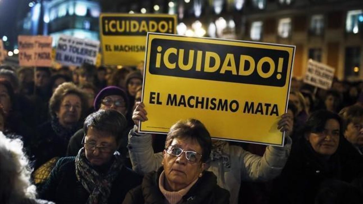 Protesta contra la violencia machista.-AP