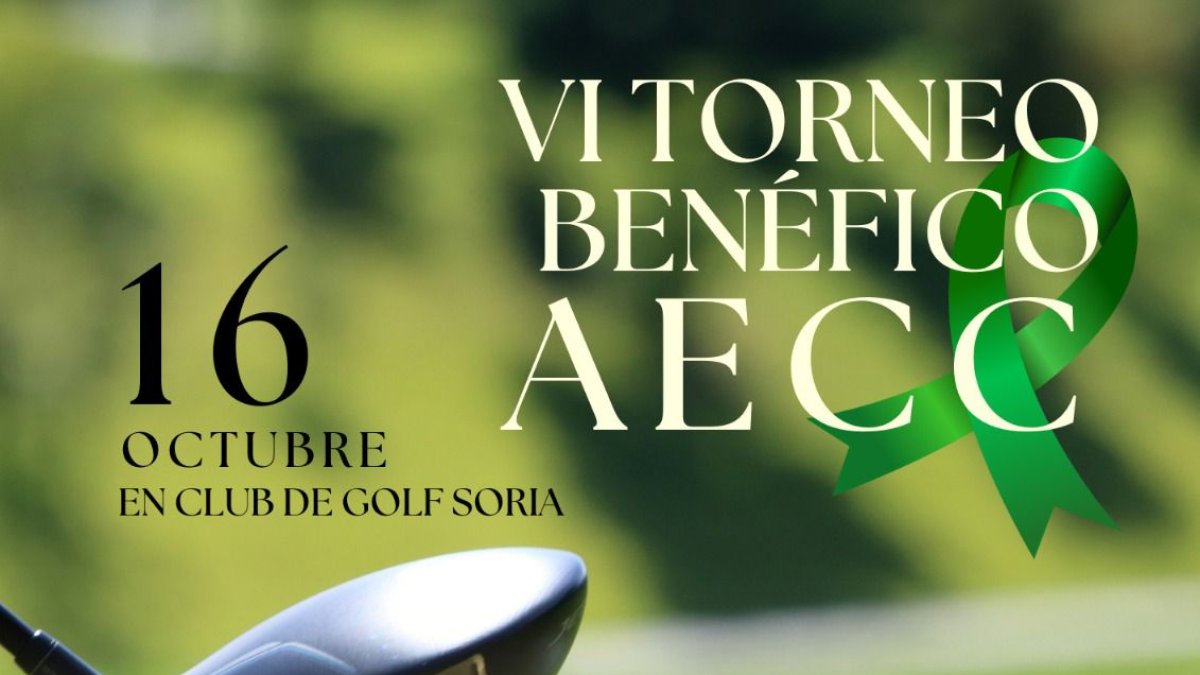 Cartel anunciador del torneo de golf. HDS