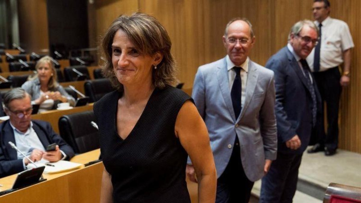 La ministra Teresa Ribera, en el Congreso, el pasado 6 de septiembre.-SANTI DONAIRE