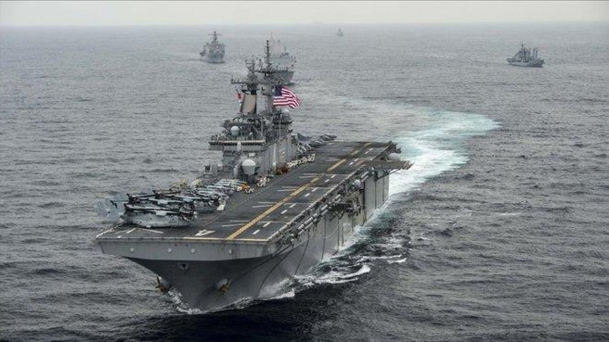 El buque estadounidense ’USS Boxer’.-AFP