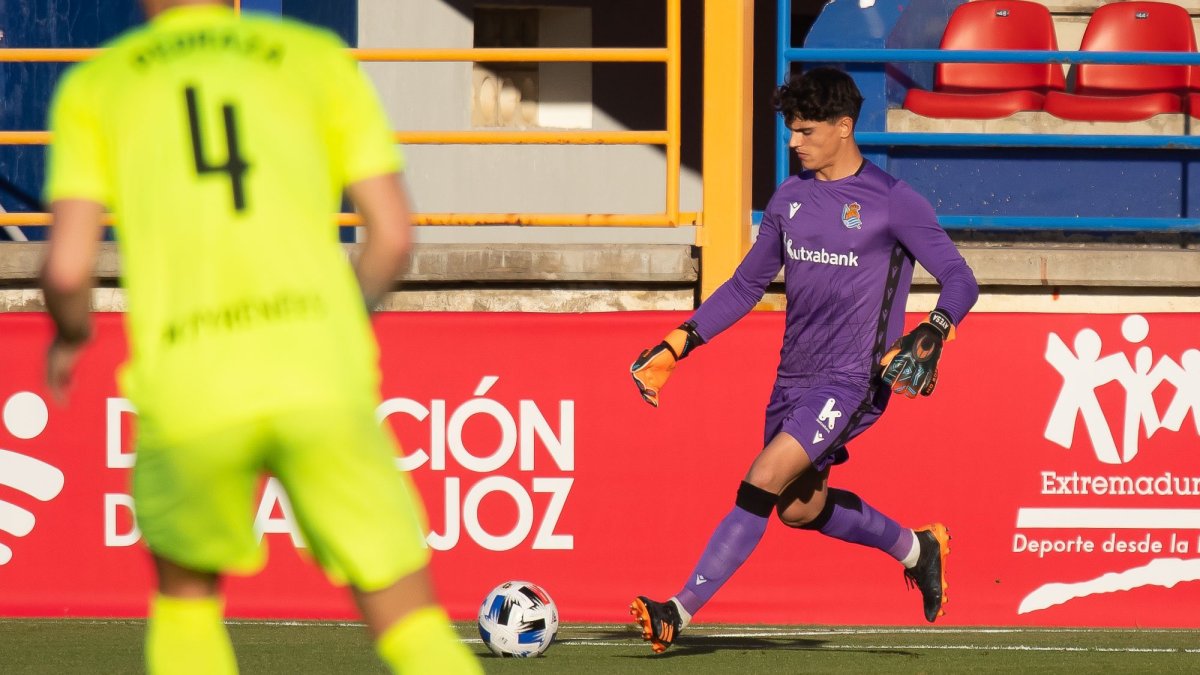 Ayesa en un partido con la Real Sociedad B. Twitter