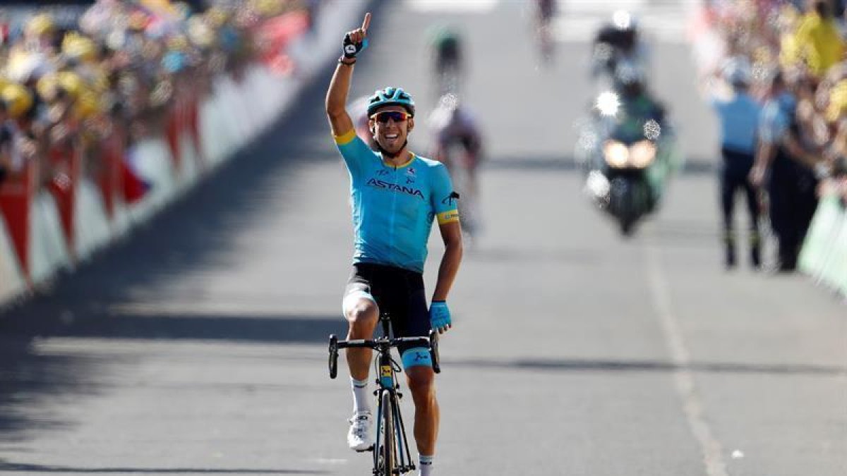 Omar Fraile, llegando a meta-SEBASTIEN NOGIER / EFE